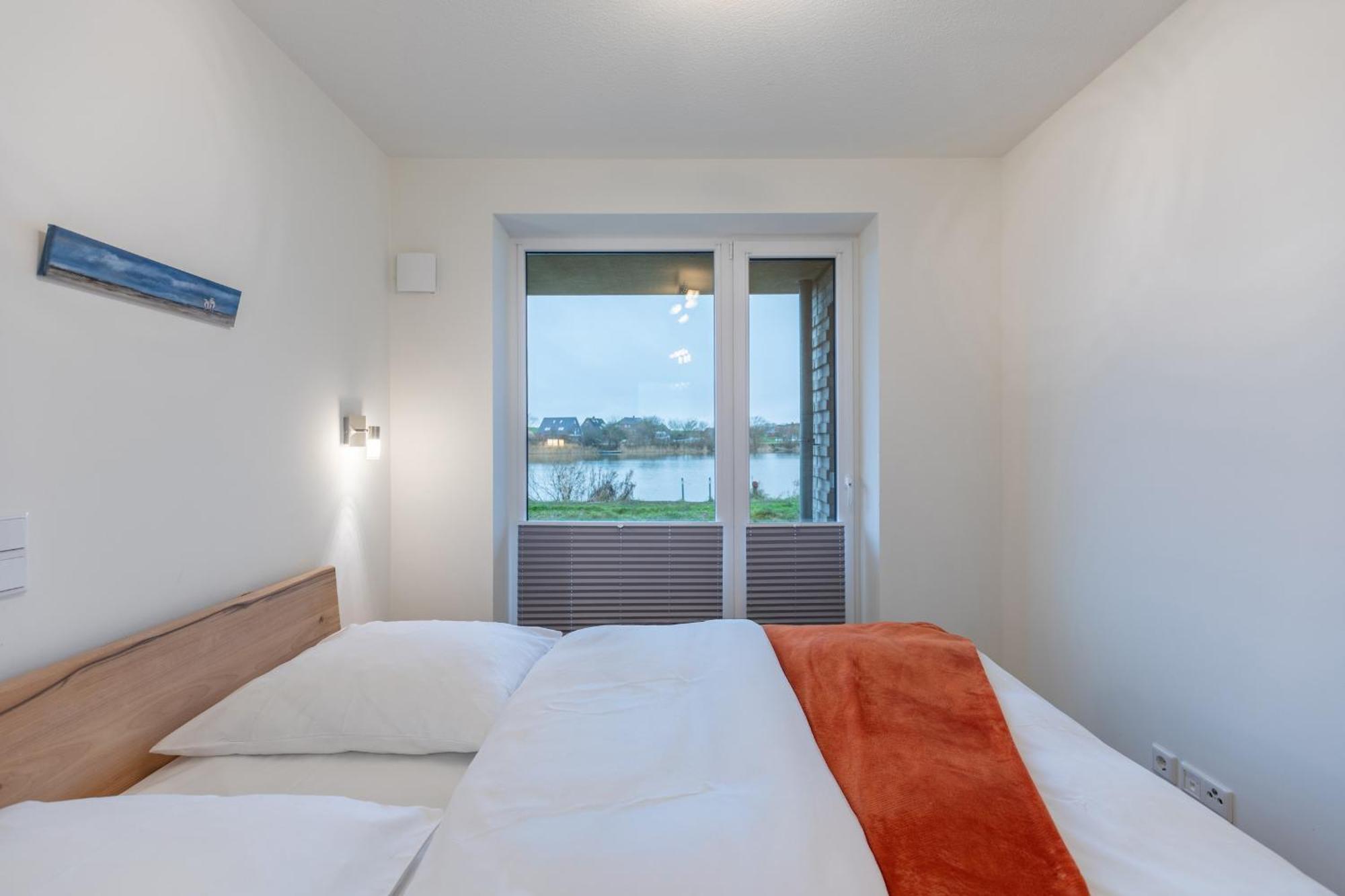 Ferienwohnung "Halligstork" Direkt Am Nordseedeich Mit Blick Auf Den See Нордштранд Экстерьер фото